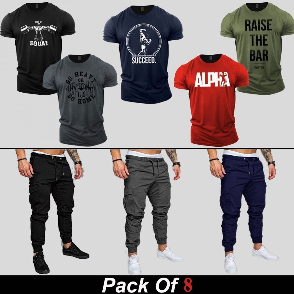 8pcs - ASDBR Deal (5 Shirts + 3 Cargo)