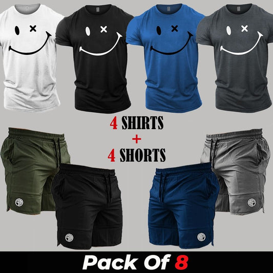 8pcs - SMCR Deal (4 Shirts + 4 Shorts)