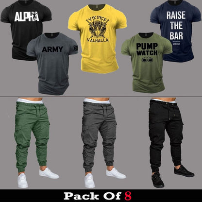 8pcs - ERKF Deal (5 T-Shirts + 3 Cargo)